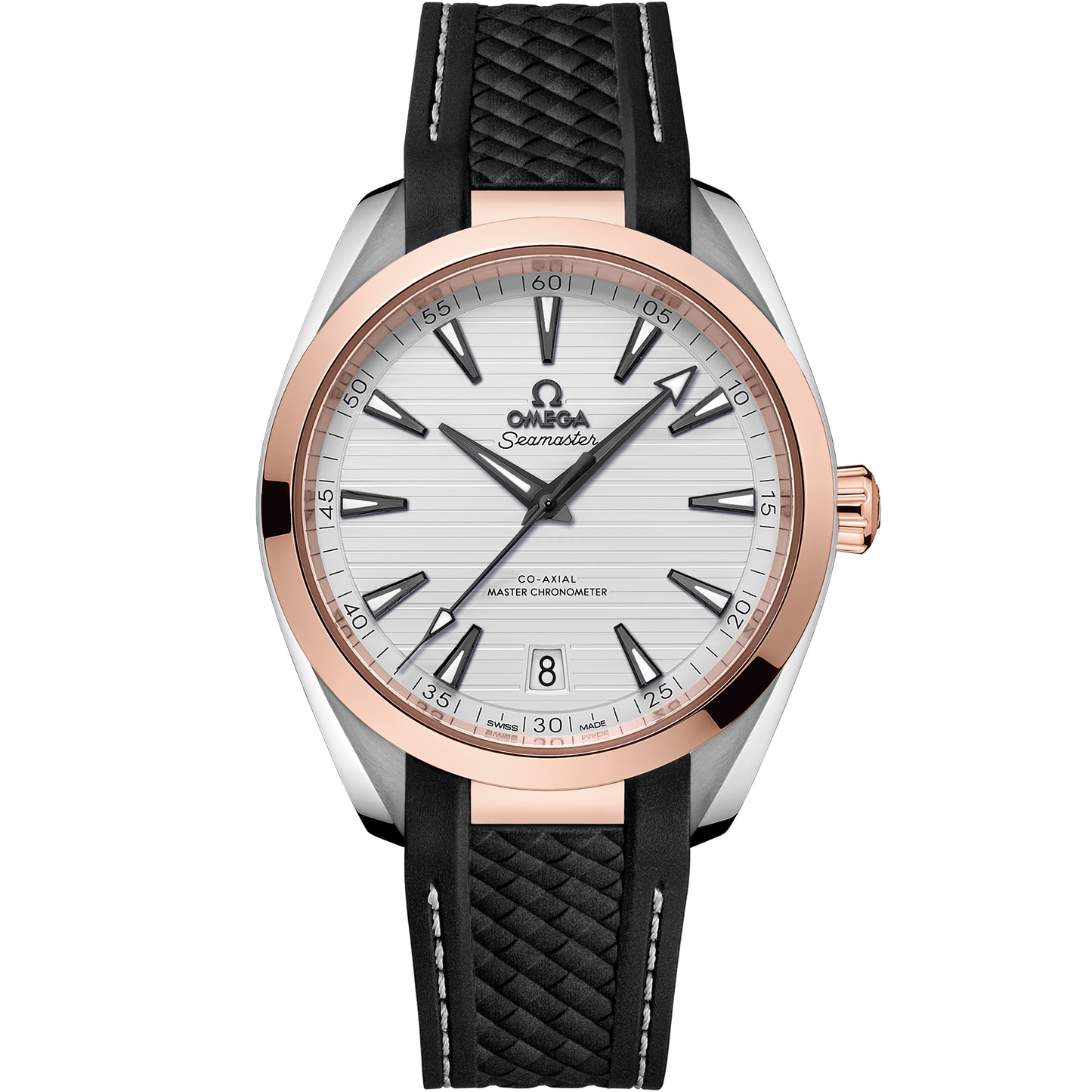 Seamaster Aqua Terra 150M 41 mm, steel ‑ Sedna™ gold on rubber strap