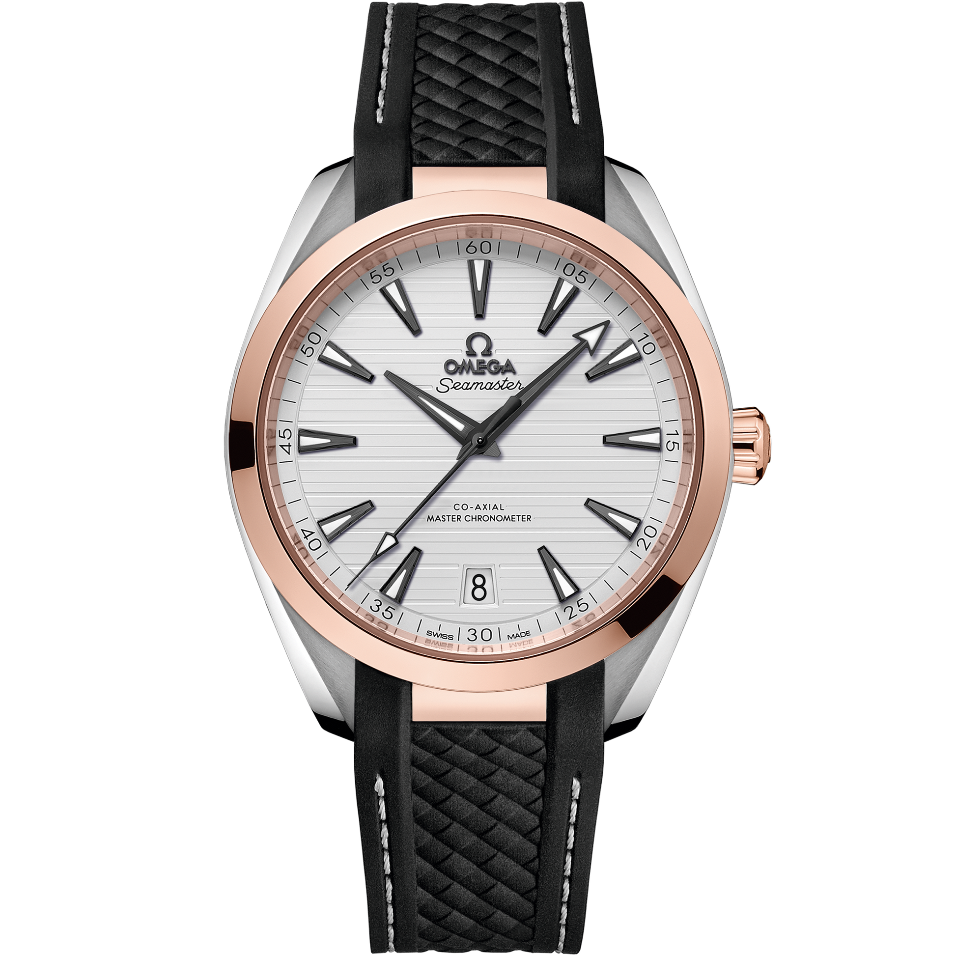 Seamaster Aqua Terra 150M 41 mm, steel ‑ Sedna™ gold on rubber strap
