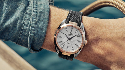 Seamaster Aqua Terra 150M 41 mm, steel ‑ Sedna™ gold on rubber strap