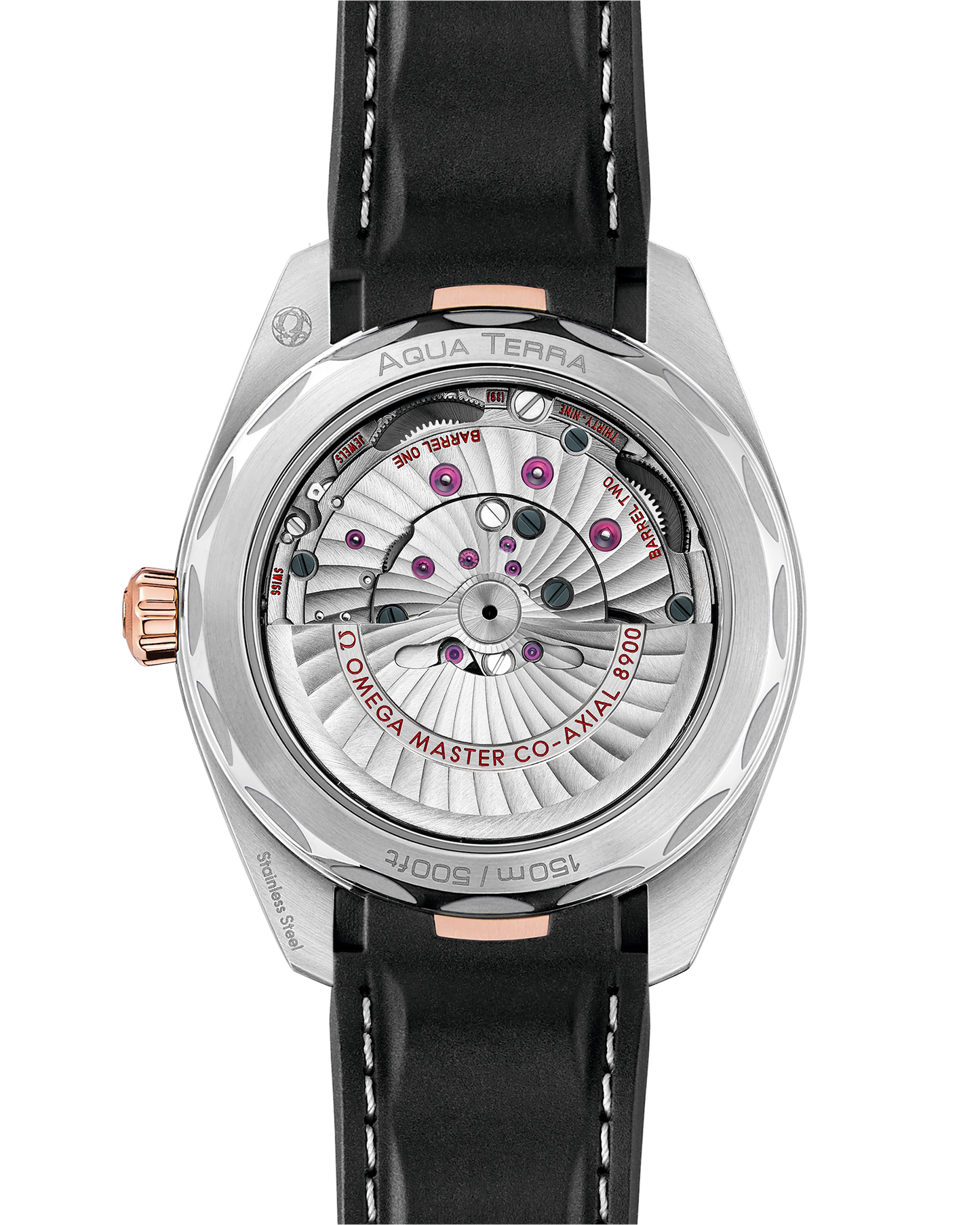 Seamaster Aqua Terra 150M 41 mm, steel ‑ Sedna™ gold on rubber strap