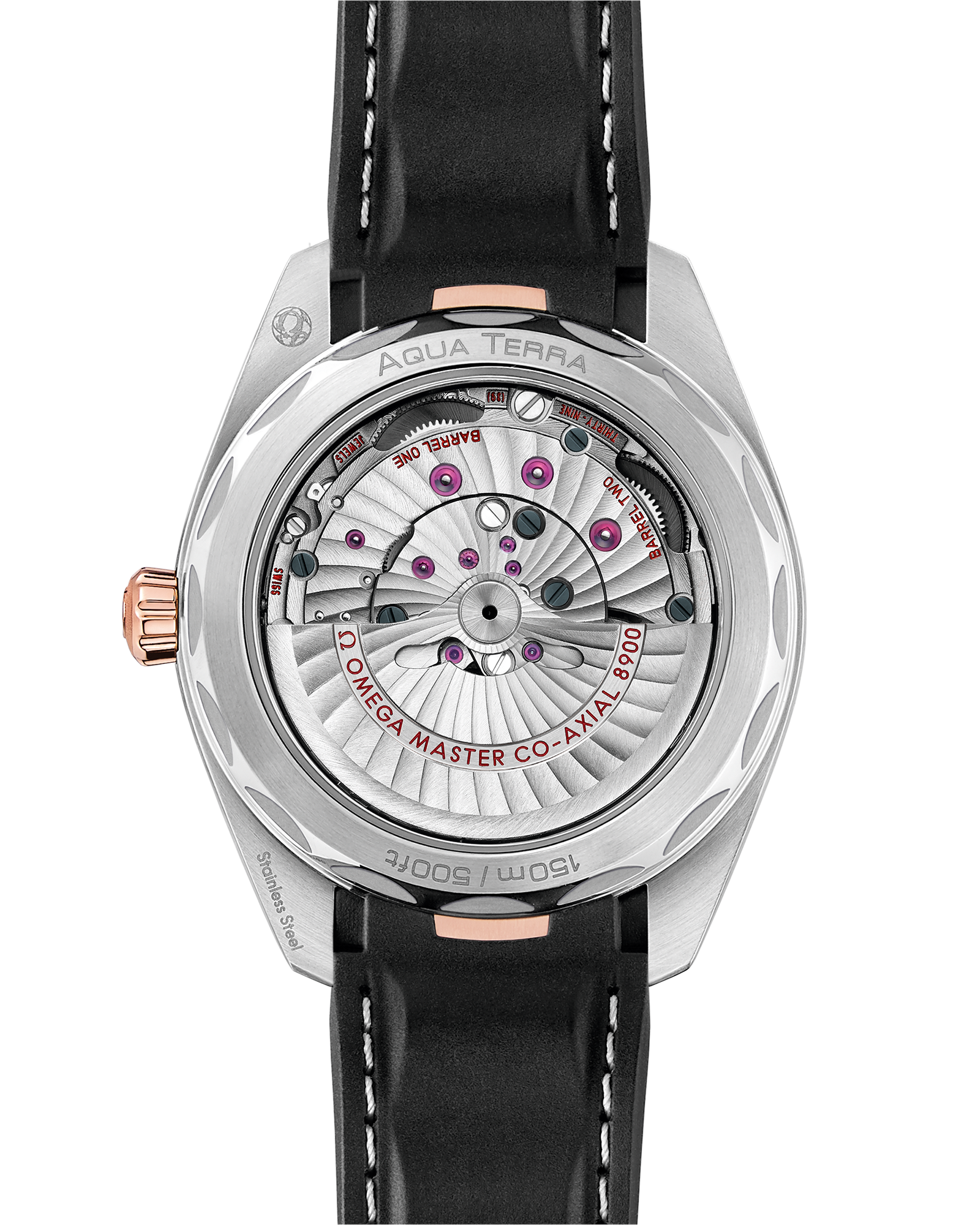 Seamaster Aqua Terra 150M 41 mm, steel ‑ Sedna™ gold on rubber strap