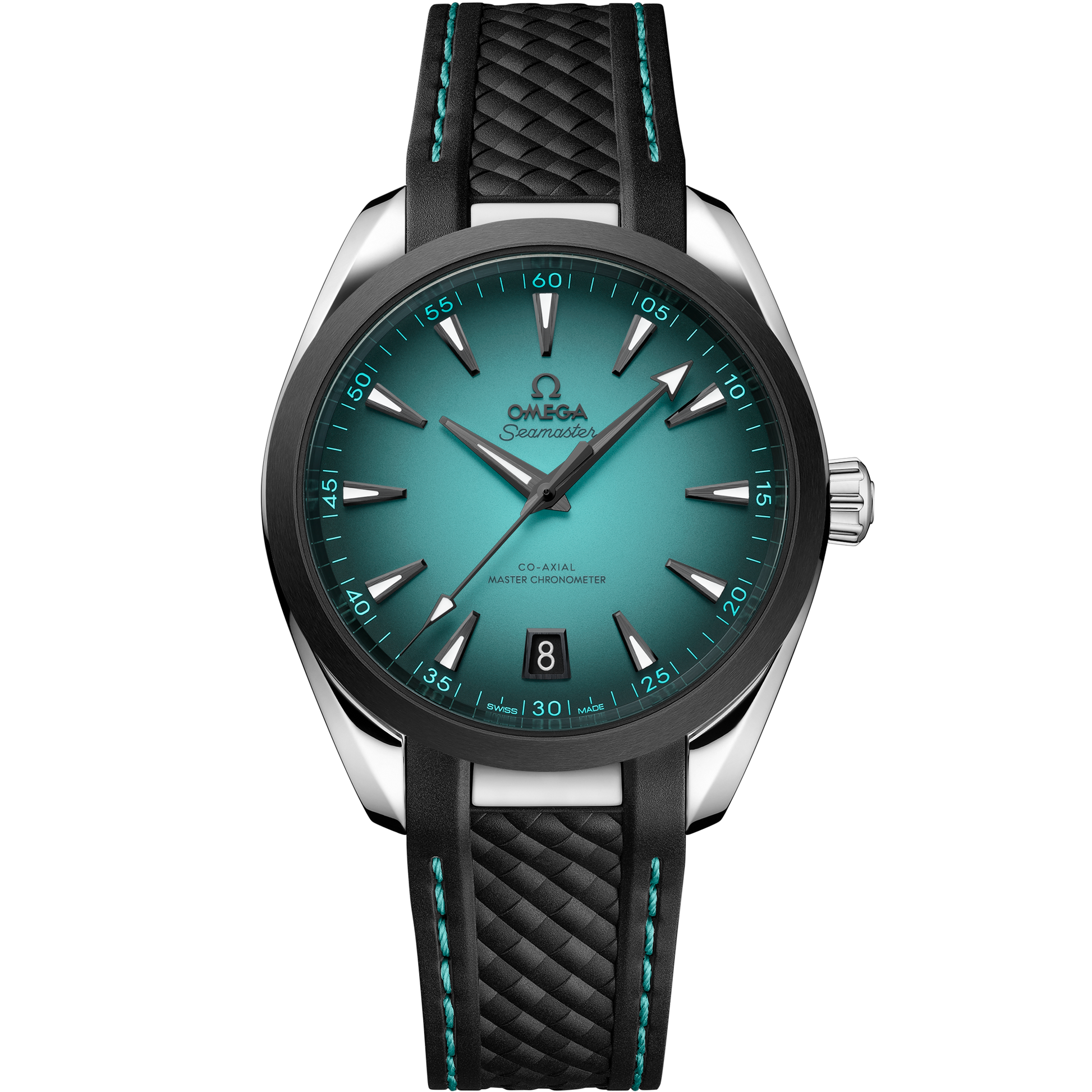 Seamaster Aqua Terra 150M 41 mm, steel on rubber strap