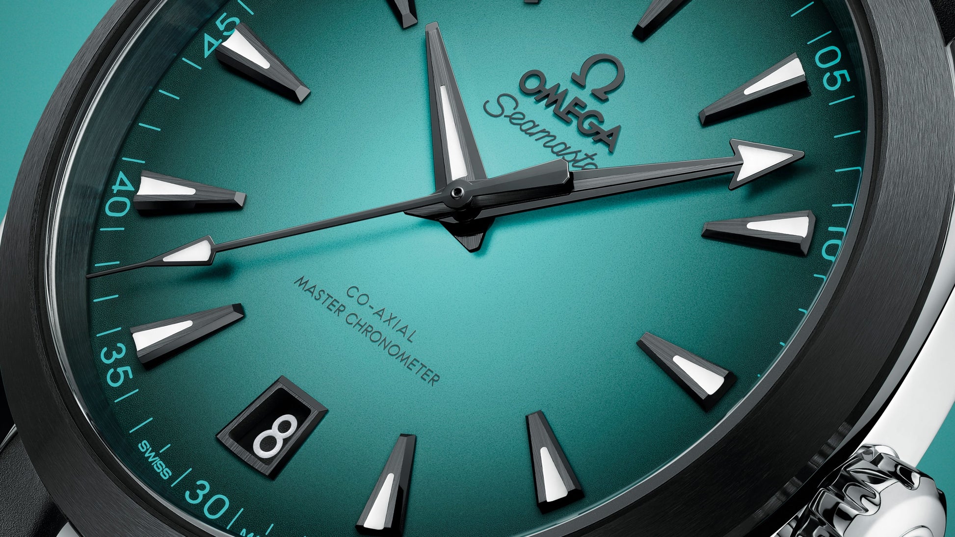 Seamaster Aqua Terra 150M 41 mm, steel on rubber strap