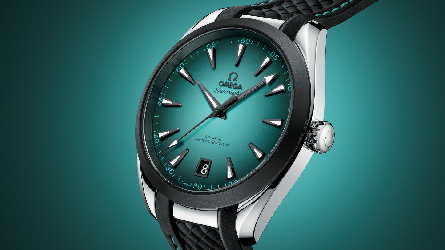 Seamaster Aqua Terra 150M 41 mm, steel on rubber strap