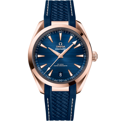 Seamaster Aqua Terra 150M 41 mm, Sedna™ gold on rubber strap