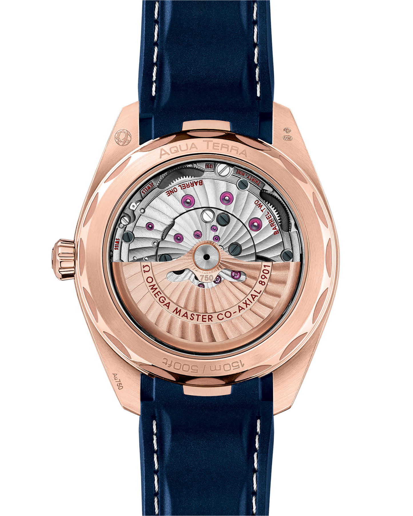 Seamaster Aqua Terra 150M 41 mm, Sedna™ gold on rubber strap