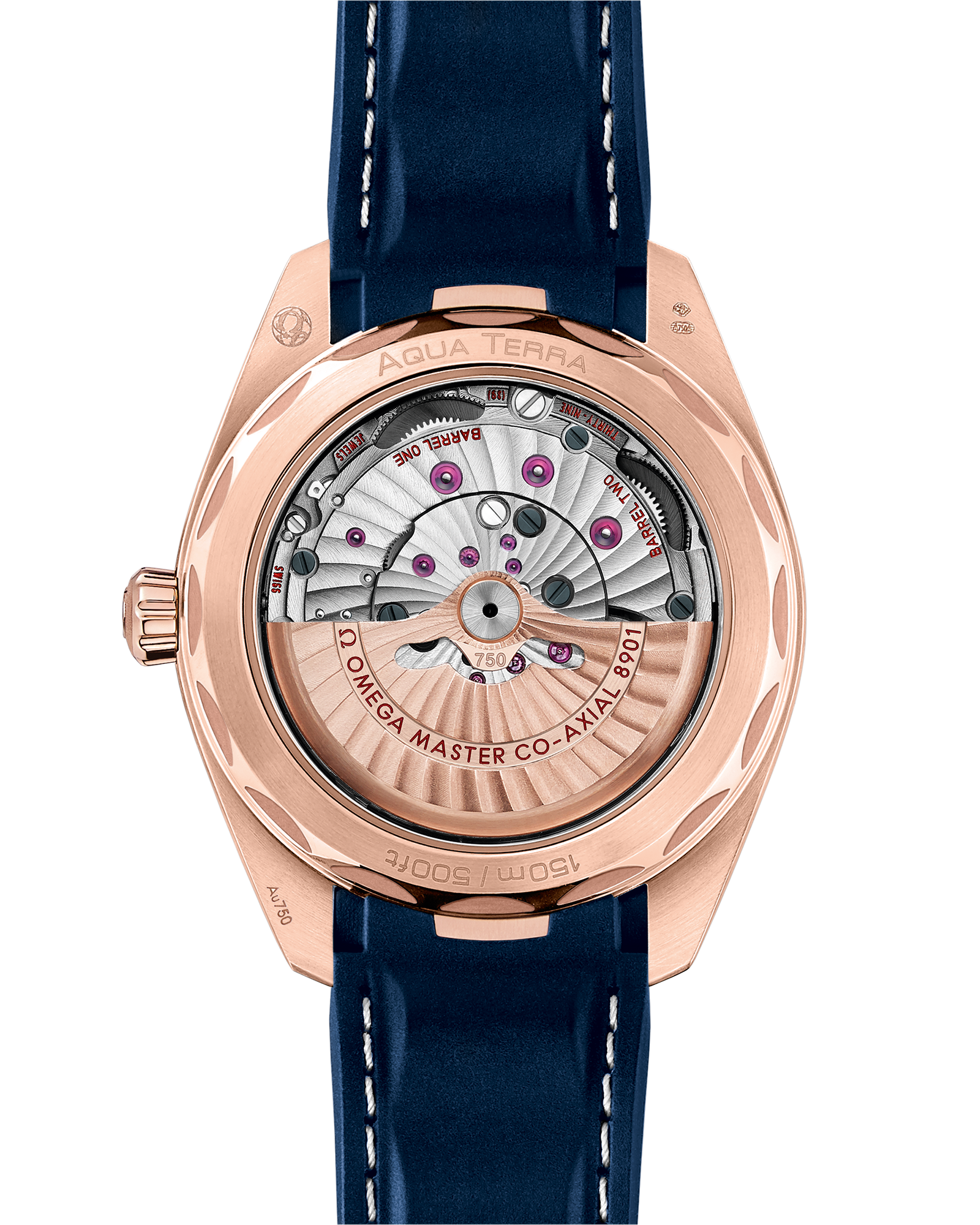 Seamaster Aqua Terra 150M 41 mm, Sedna™ gold on rubber strap