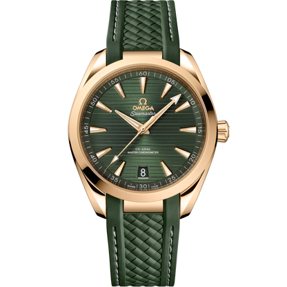 Seamaster Aqua Terra 150M 41 mm, Moonshine™ gold on rubber strap