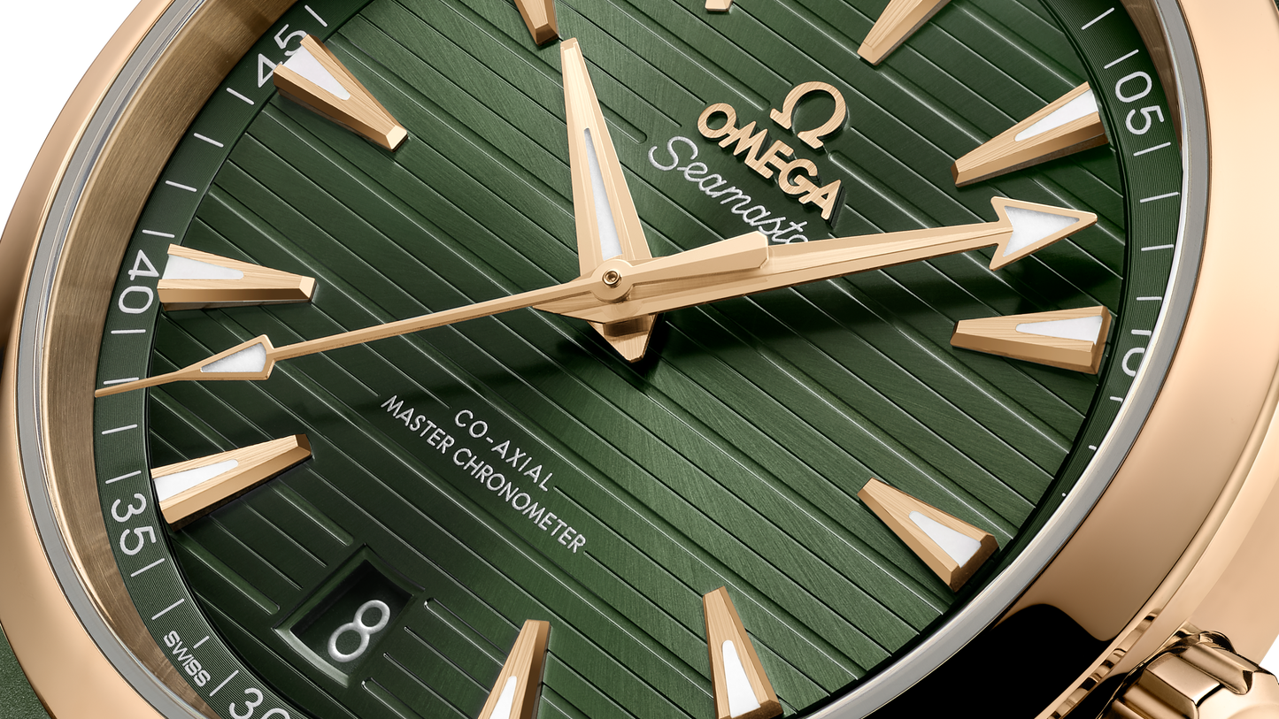 Seamaster Aqua Terra 150M 41 mm, Moonshine™ gold on rubber strap