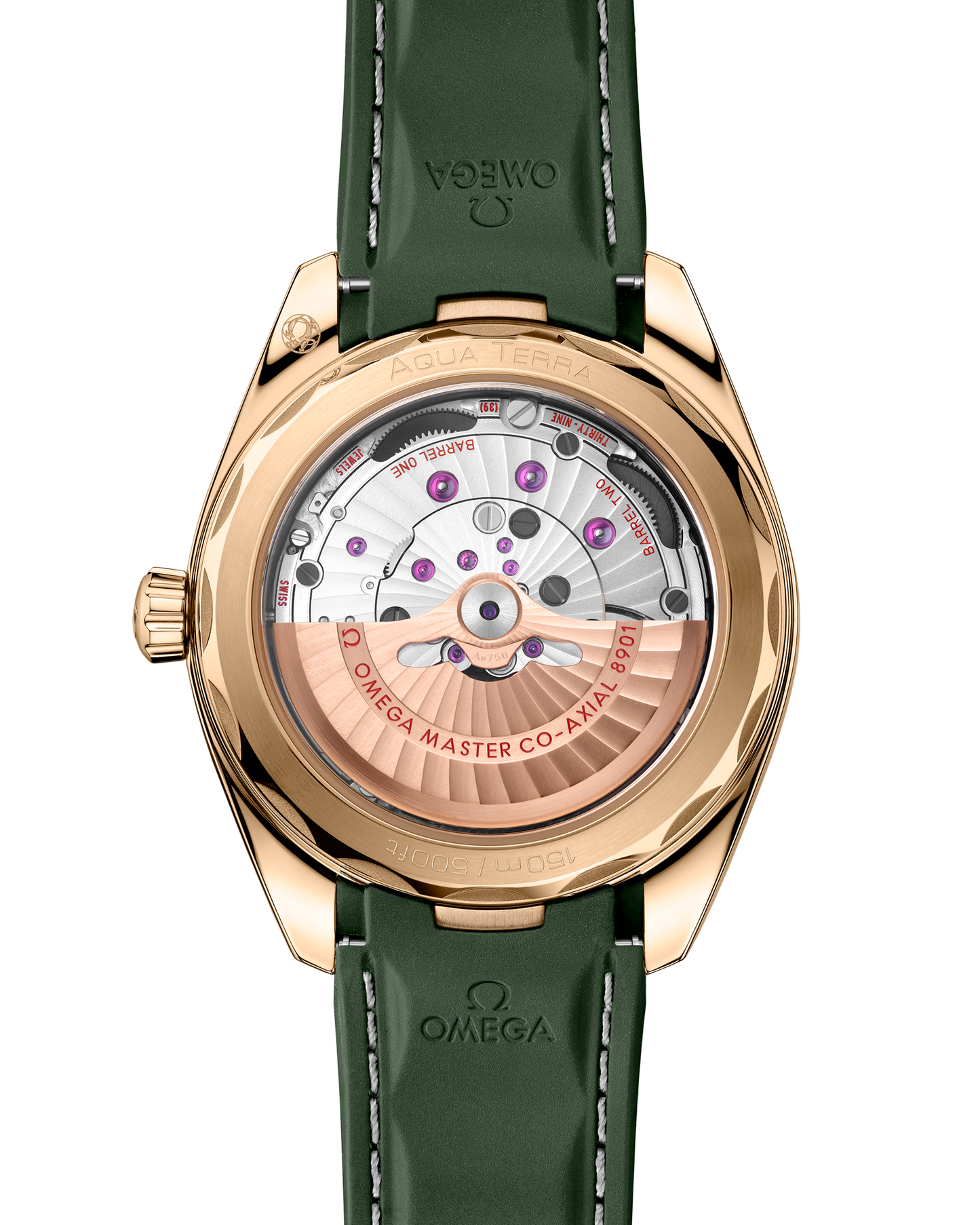 Seamaster Aqua Terra 150M 41 mm, Moonshine™ gold on rubber strap