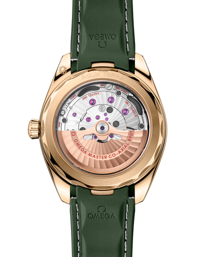 Seamaster Aqua Terra 150M 41 mm, Moonshine™ gold on rubber strap