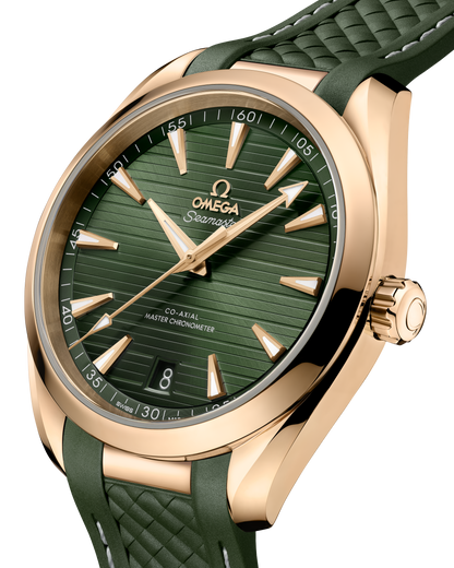 Seamaster Aqua Terra 150M 41 mm, Moonshine™ gold on rubber strap