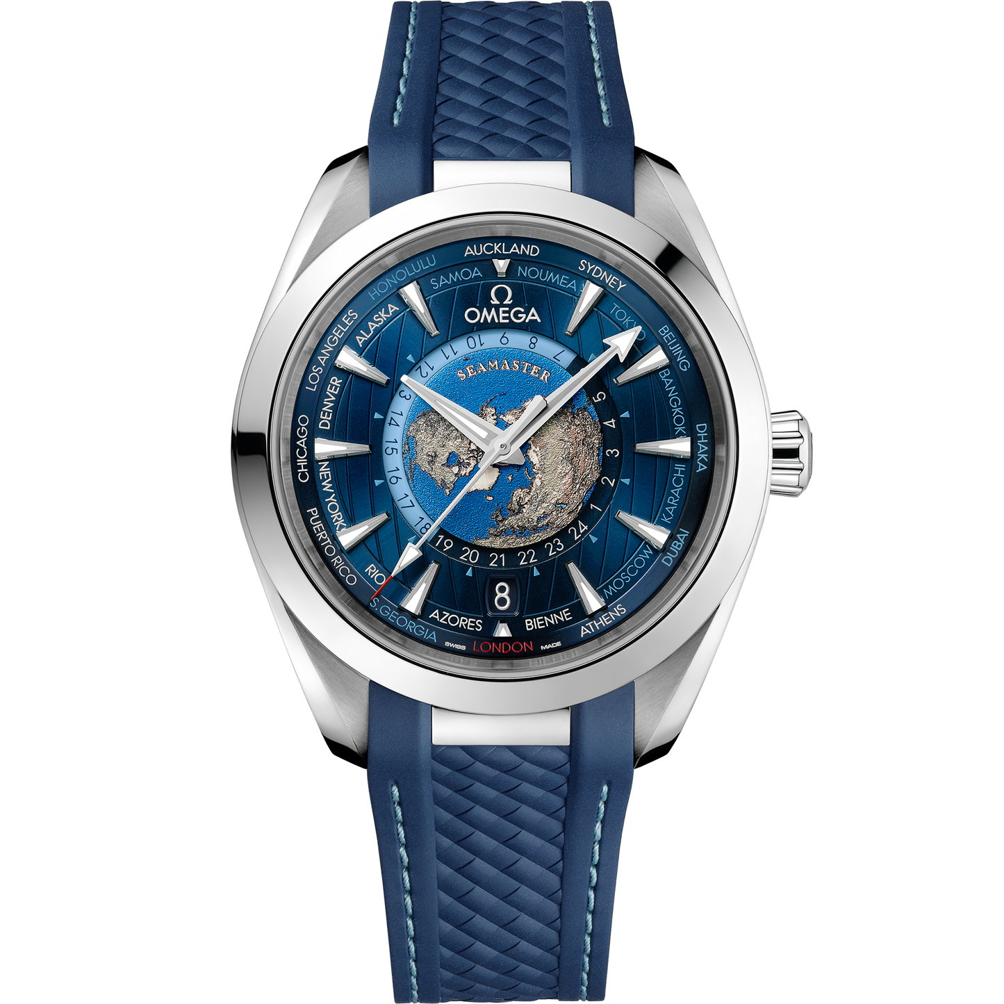 Seamaster Aqua Terra 150M 43 mm, steel on rubber strap