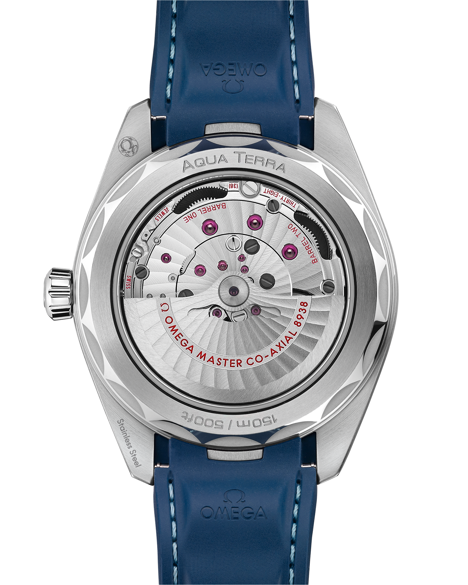 Seamaster Aqua Terra 150M 43 mm, steel on rubber strap
