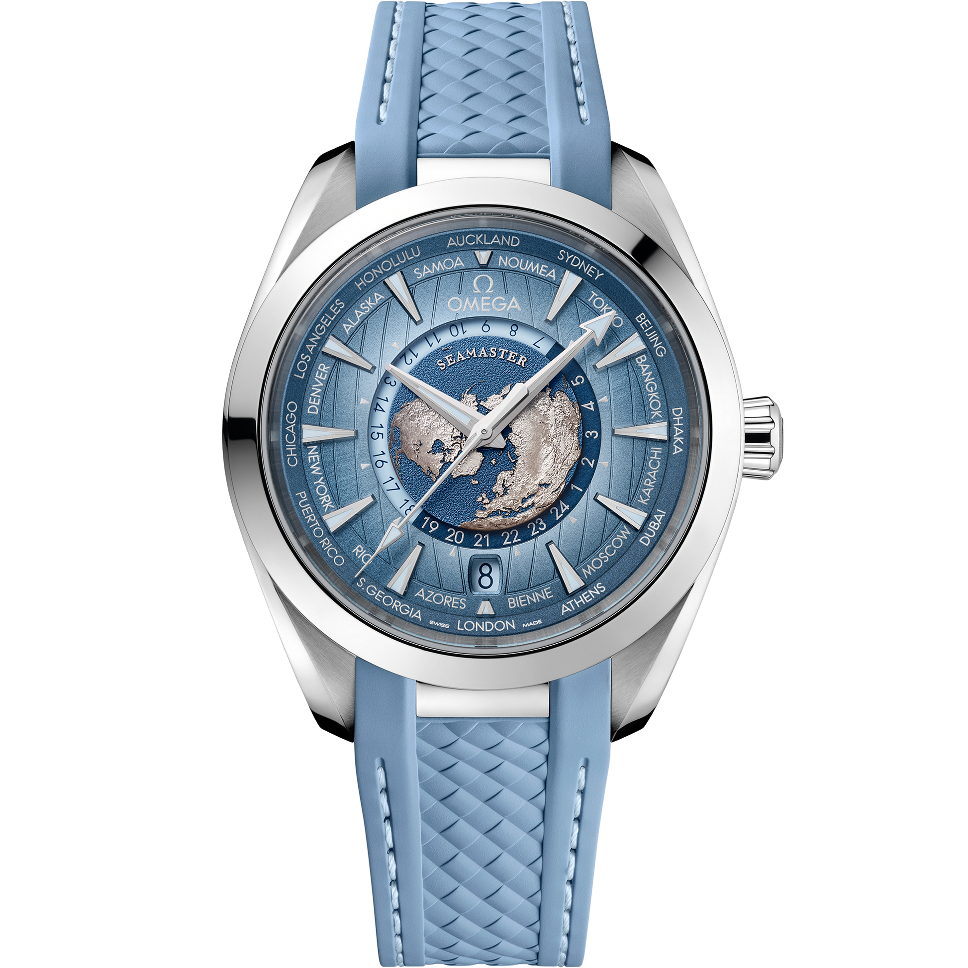 Seamaster Aqua Terra 150M 43 mm, steel on rubber strap