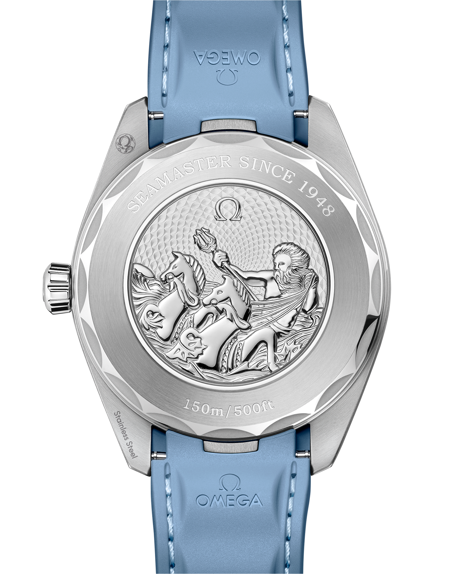 Seamaster Aqua Terra 150M 43 mm, steel on rubber strap