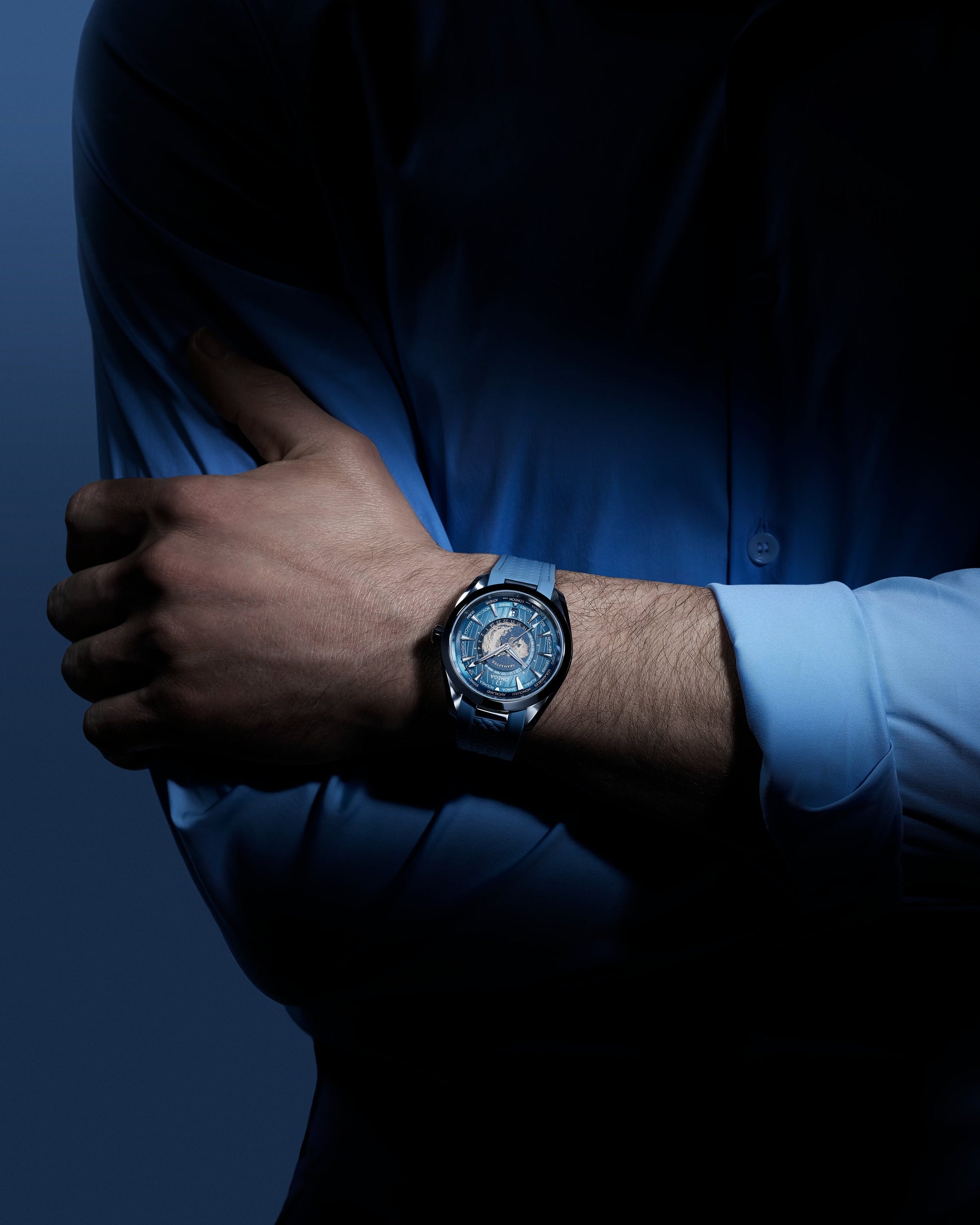 Seamaster Aqua Terra 150M 43 mm, steel on rubber strap