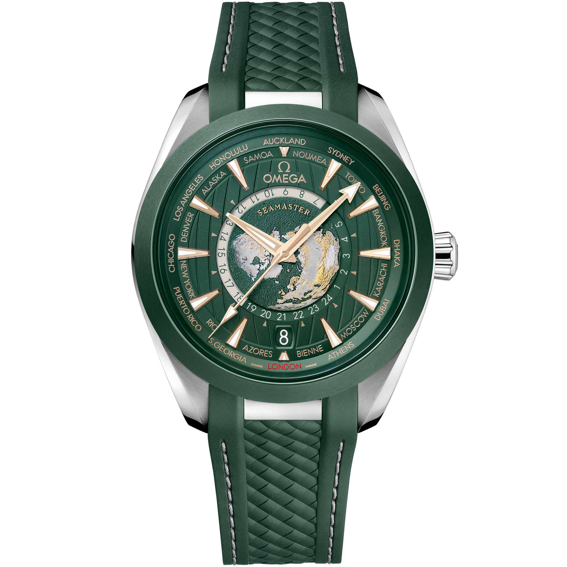 Seamaster Aqua Terra 150M 43 mm, steel on rubber strap