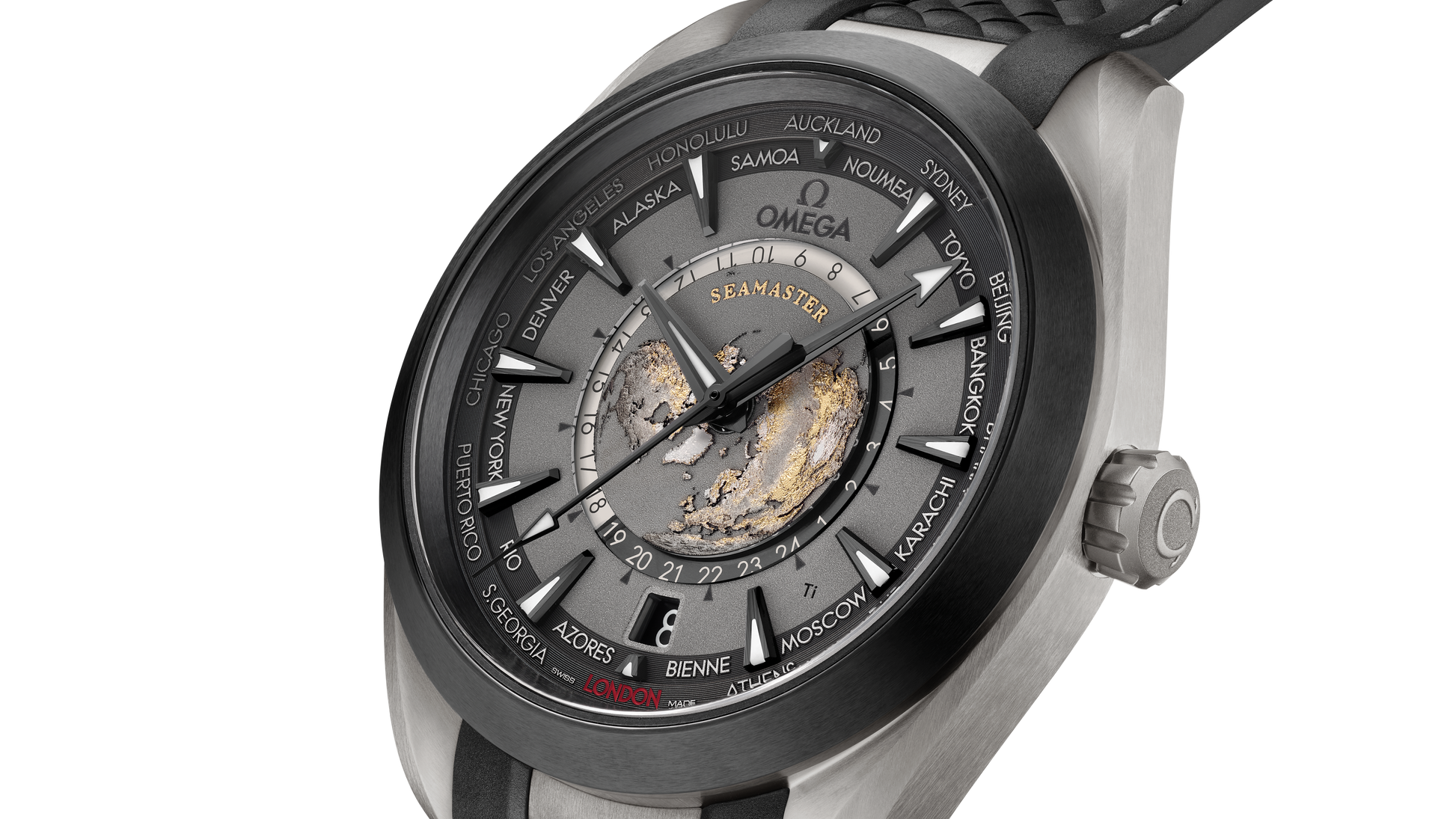 Seamaster Aqua Terra 150M 43 mm, titanium on rubber strap