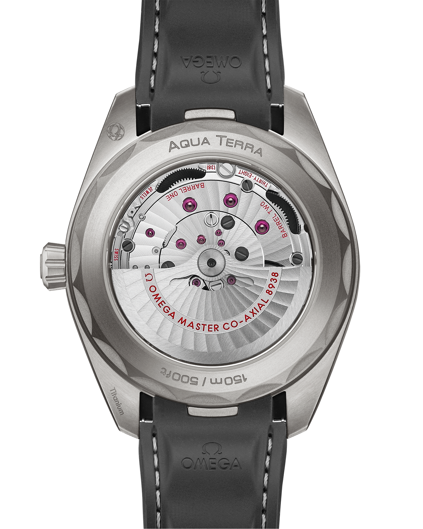 Seamaster Aqua Terra 150M 43 mm, titanium on rubber strap