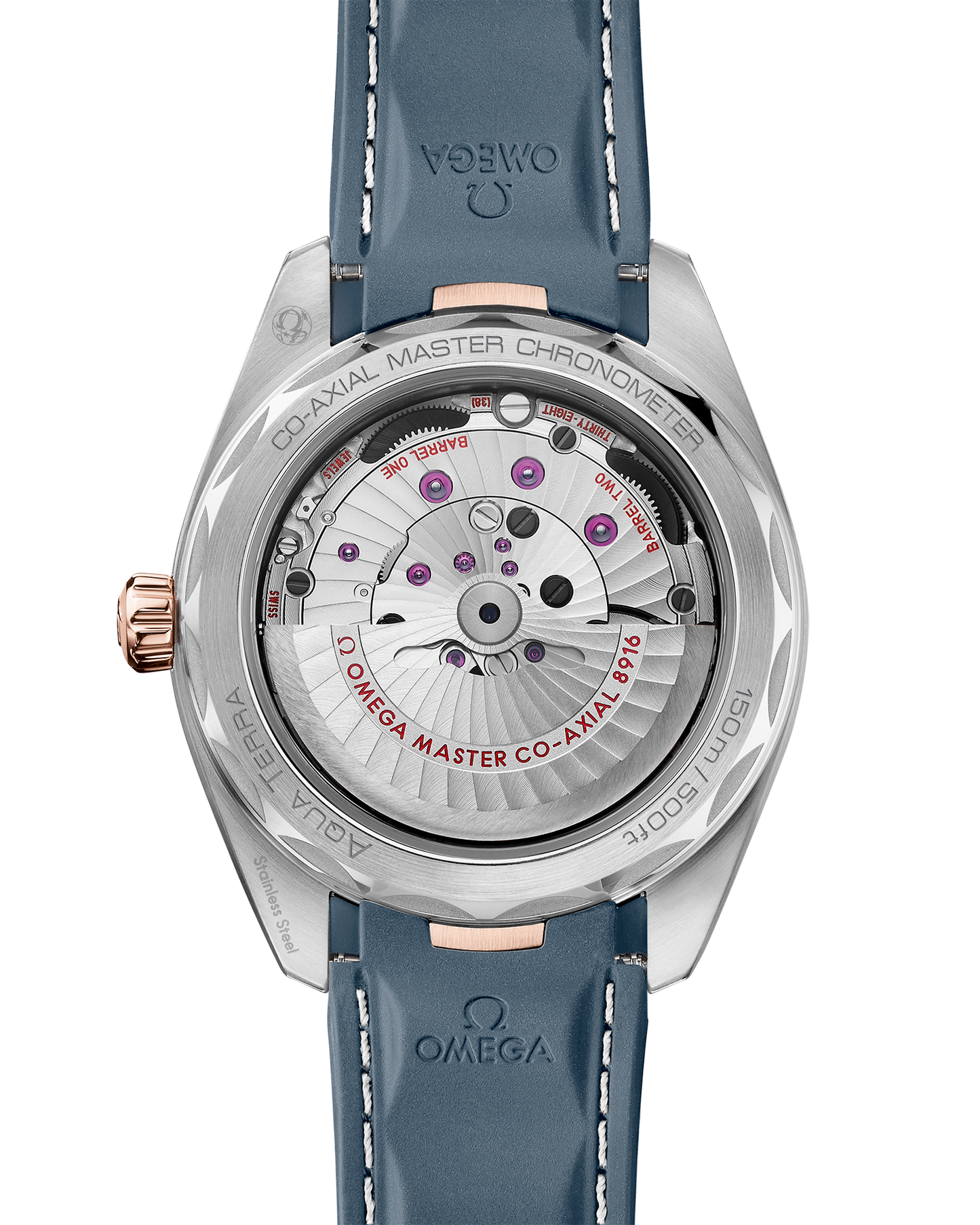 Seamaster Aqua Terra 150M 41 mm, steel ‑ Sedna™ gold on rubber strap