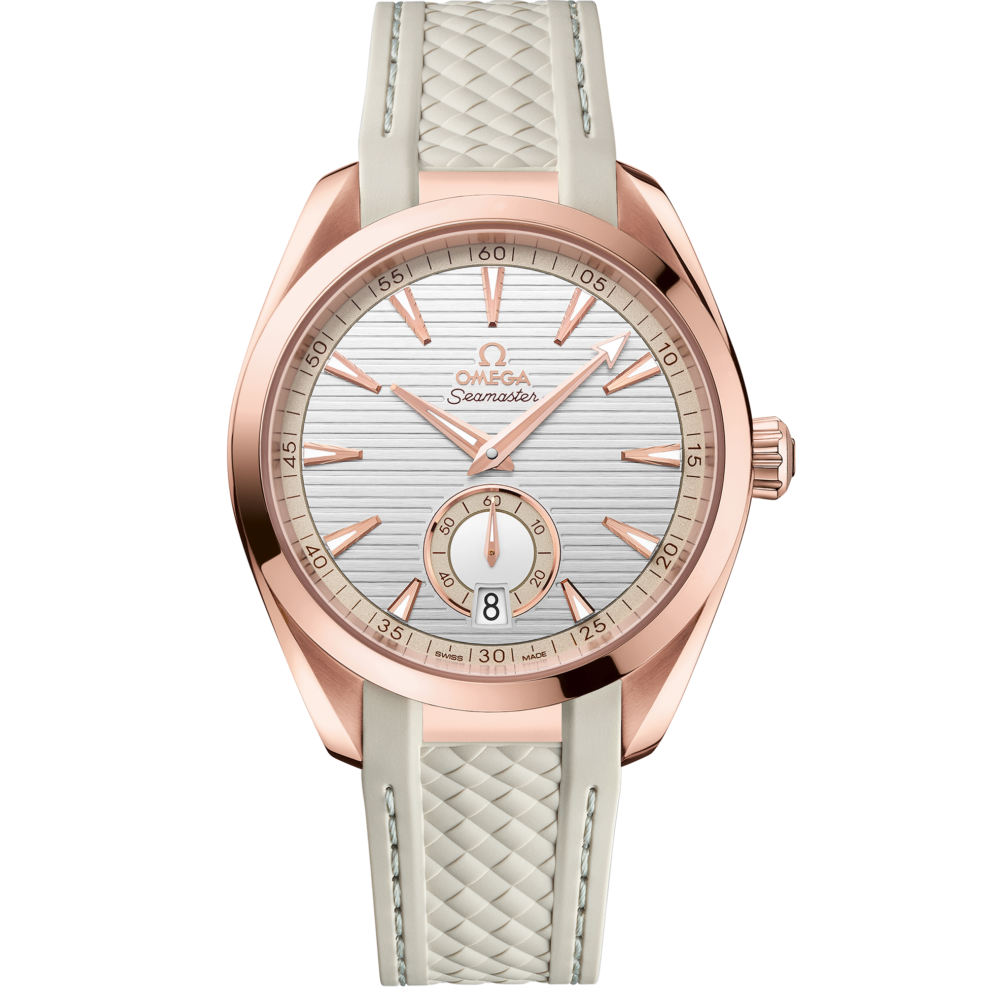 Seamaster Aqua Terra 150M 41 mm, Sedna™ gold on rubber strap