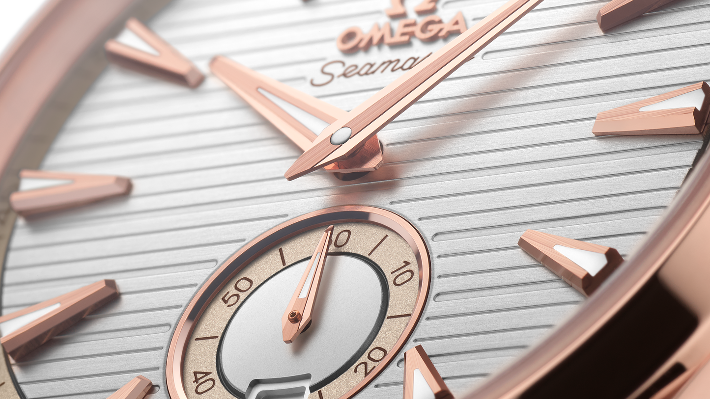 Seamaster Aqua Terra 150M 41 mm, Sedna™ gold on rubber strap
