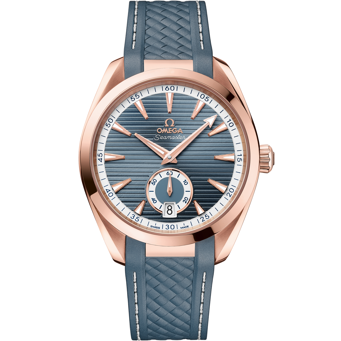 Seamaster Aqua Terra 150M 41 mm, Sedna™ gold on rubber strap