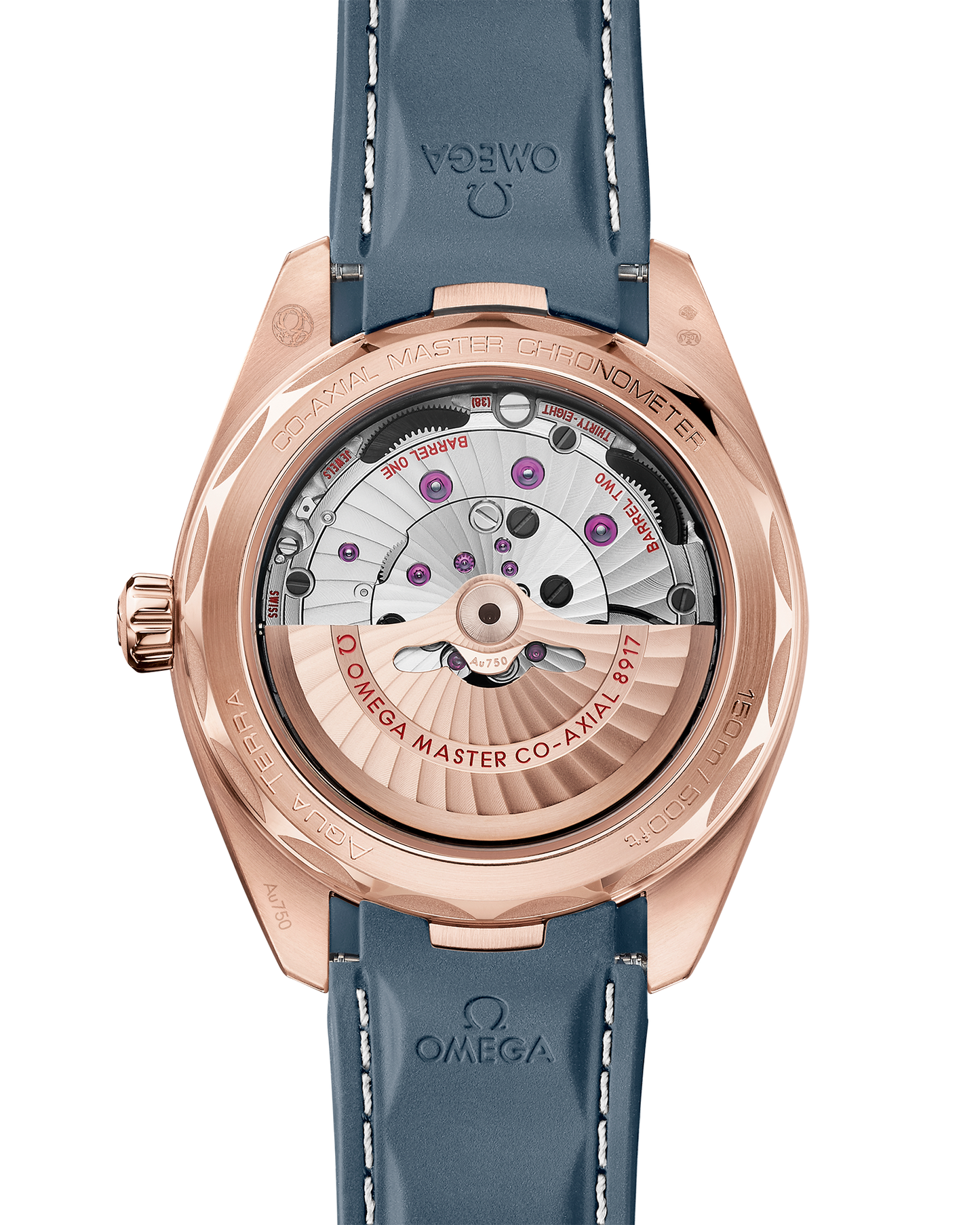 Seamaster Aqua Terra 150M 41 mm, Sedna™ gold on rubber strap