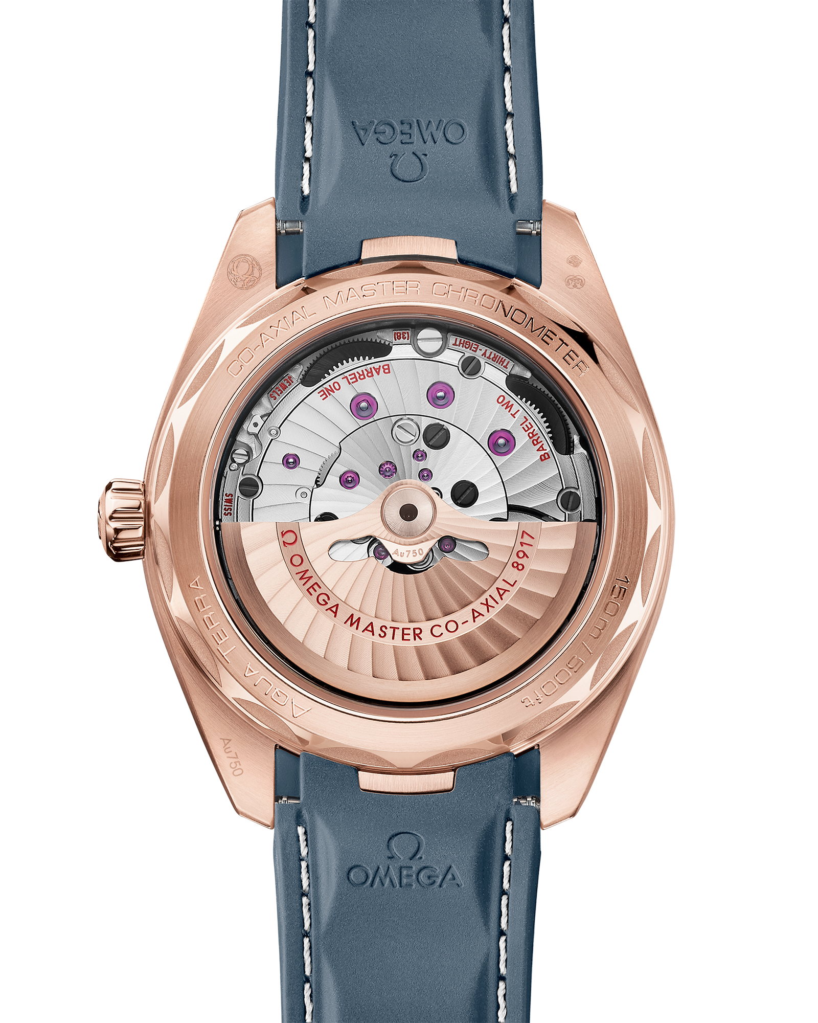 Seamaster Aqua Terra 150M 41 mm, Sedna™ gold on rubber strap