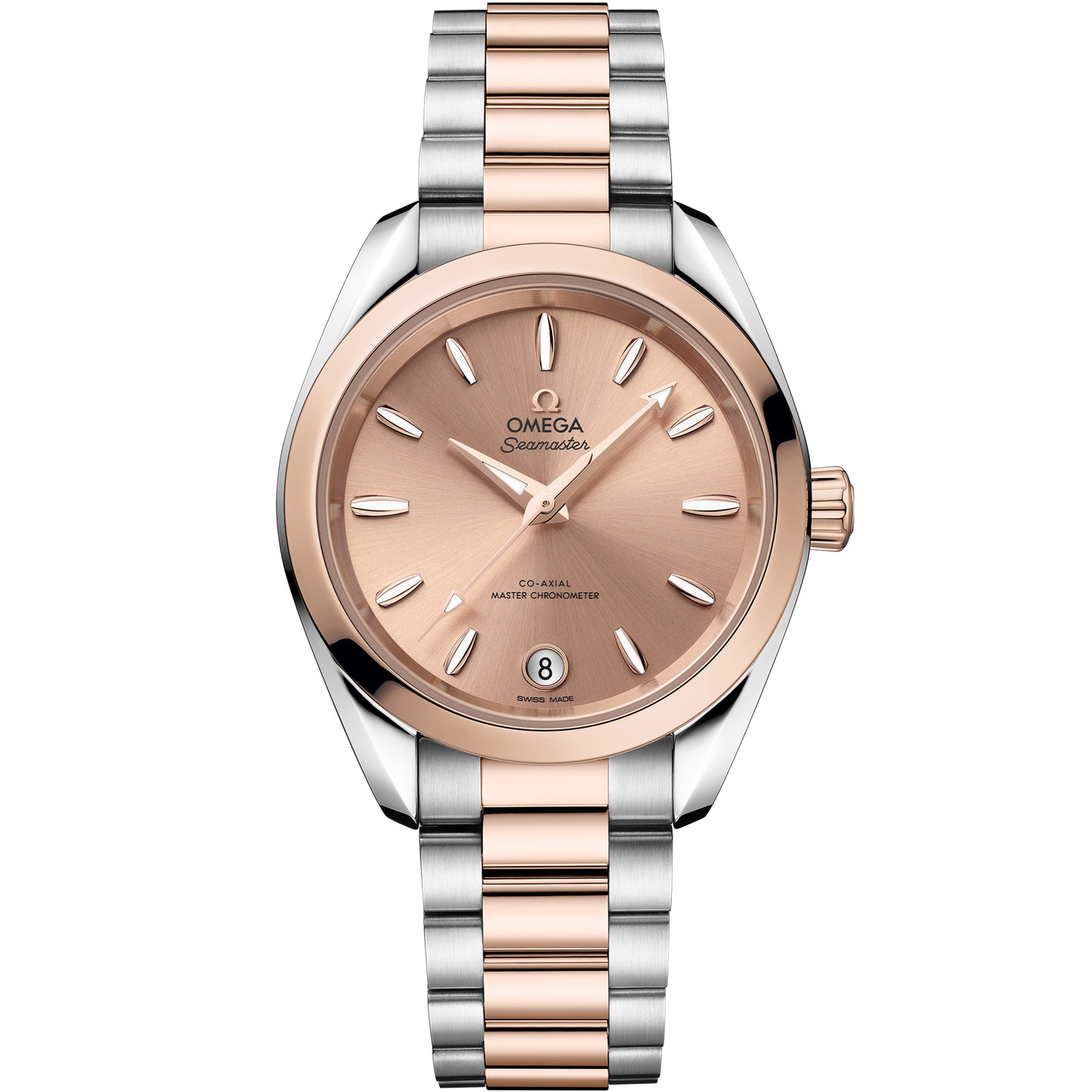 Seamaster Aqua Terra Shades 34 mm, steel ‑ Sedna™ gold on steel ‑ Sedna™ gold
