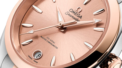 Seamaster Aqua Terra Shades 34 mm, steel ‑ Sedna™ gold on steel ‑ Sedna™ gold