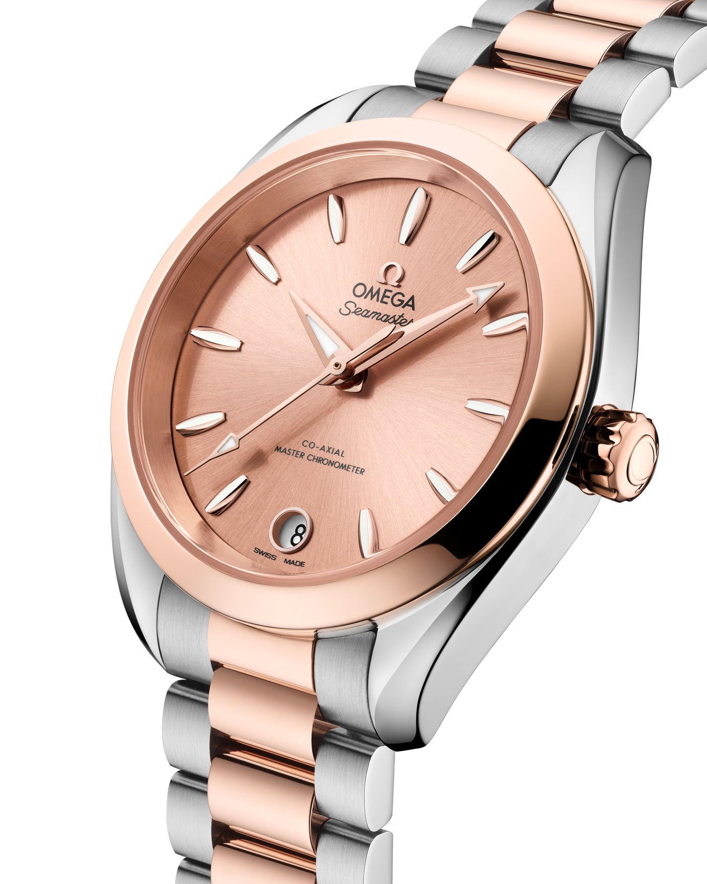Seamaster Aqua Terra Shades 34 mm, steel ‑ Sedna™ gold on steel ‑ Sedna™ gold