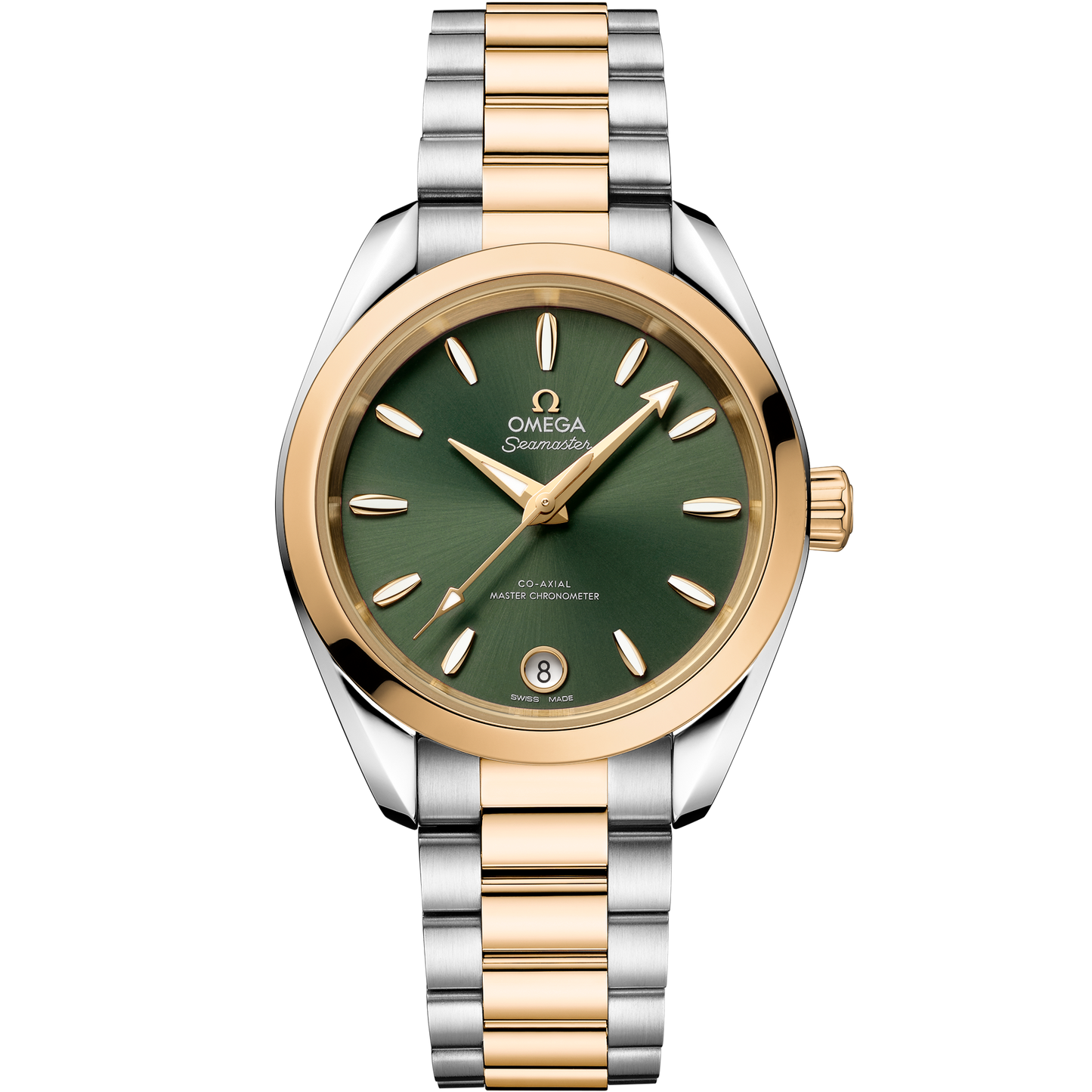 Seamaster Aqua Terra Shades 34 mm, steel ‑ Moonshine™ gold on steel ‑ Moonshine™ gold