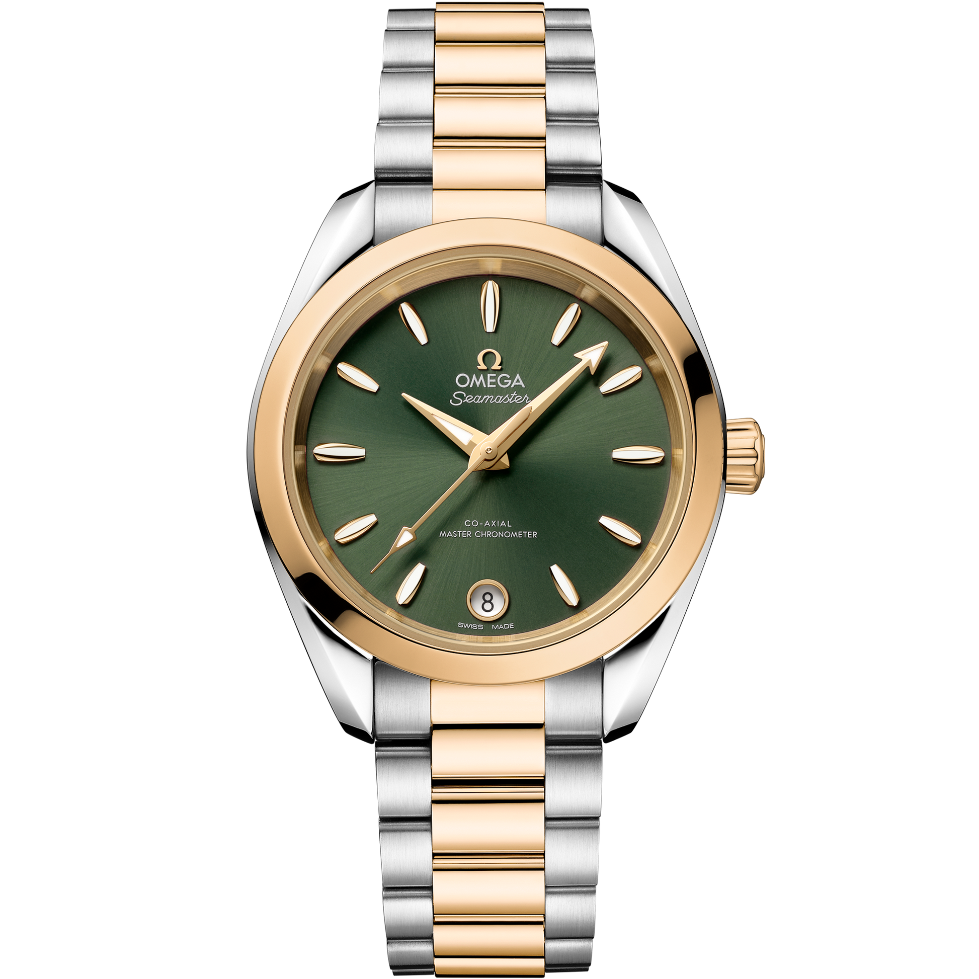 Seamaster Aqua Terra Shades 34 mm, steel ‑ Moonshine™ gold on steel ‑ Moonshine™ gold