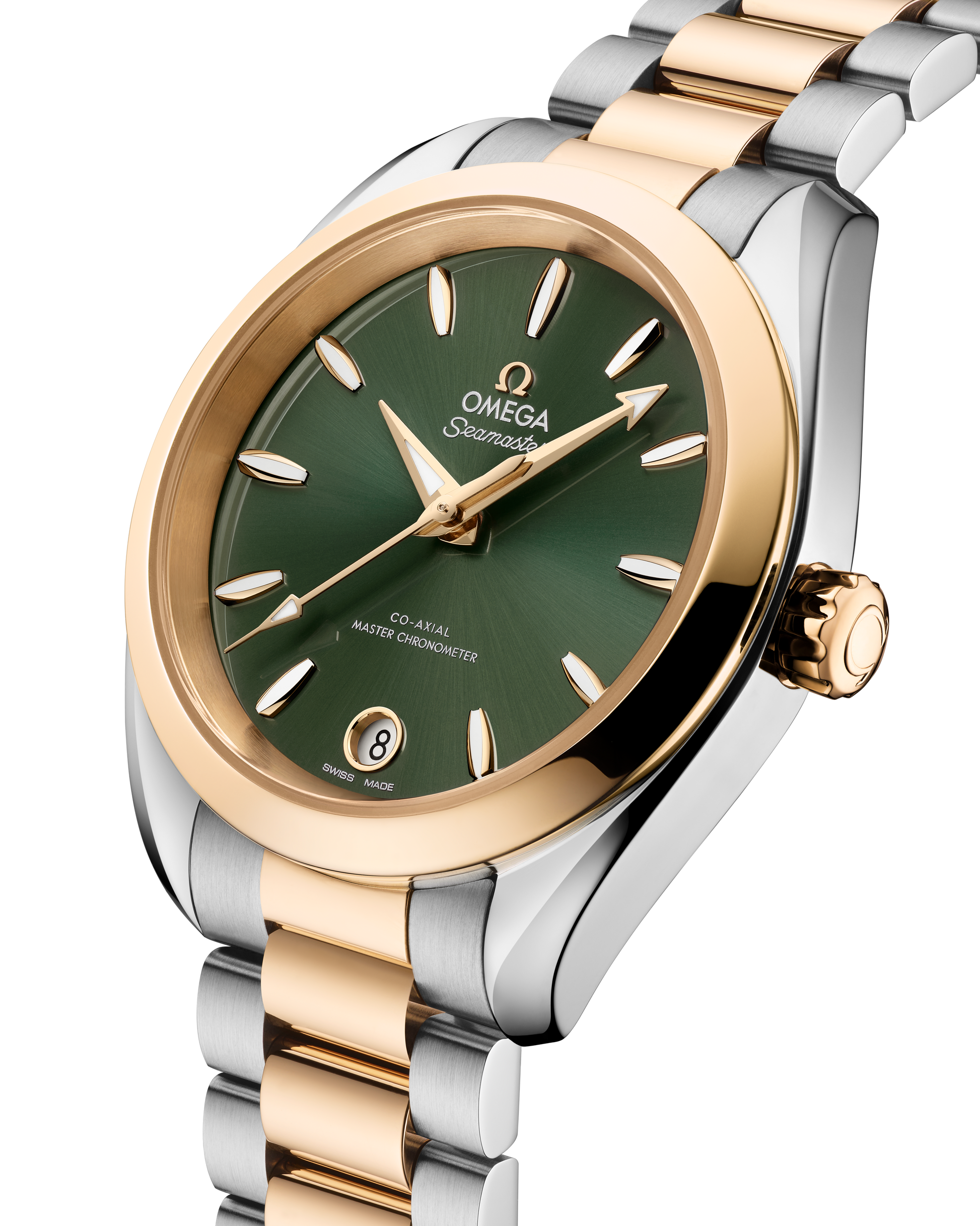 Seamaster Aqua Terra Shades 34 mm, steel ‑ Moonshine™ gold on steel ‑ Moonshine™ gold