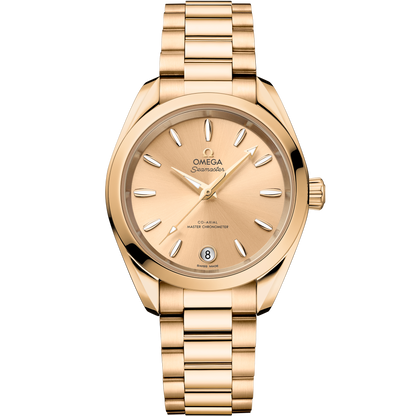 Seamaster Aqua Terra Shades 34 mm, Moonshine™ gold on Moonshine™ gold