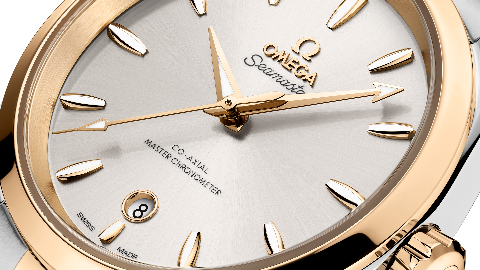 Seamaster Aqua Terra Shades 38 mm, steel ‑ Moonshine™ gold on steel ‑ Moonshine™ gold