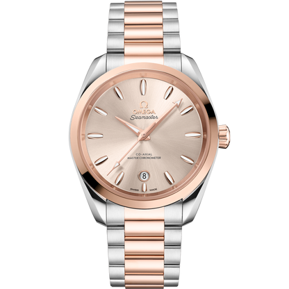 Seamaster Aqua Terra Shades 38 mm, steel ‑ Sedna™ gold on steel ‑ Sedna™ gold