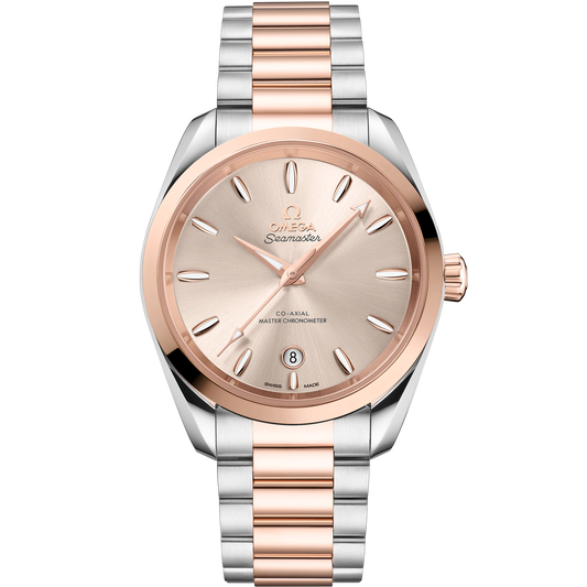 Seamaster Aqua Terra Shades 38 mm, steel ‑ Sedna™ gold on steel ‑ Sedna™ gold