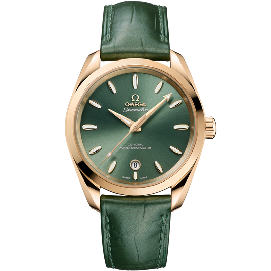 Seamaster Aqua Terra Shades 38 mm, Moonshine™ gold on leather