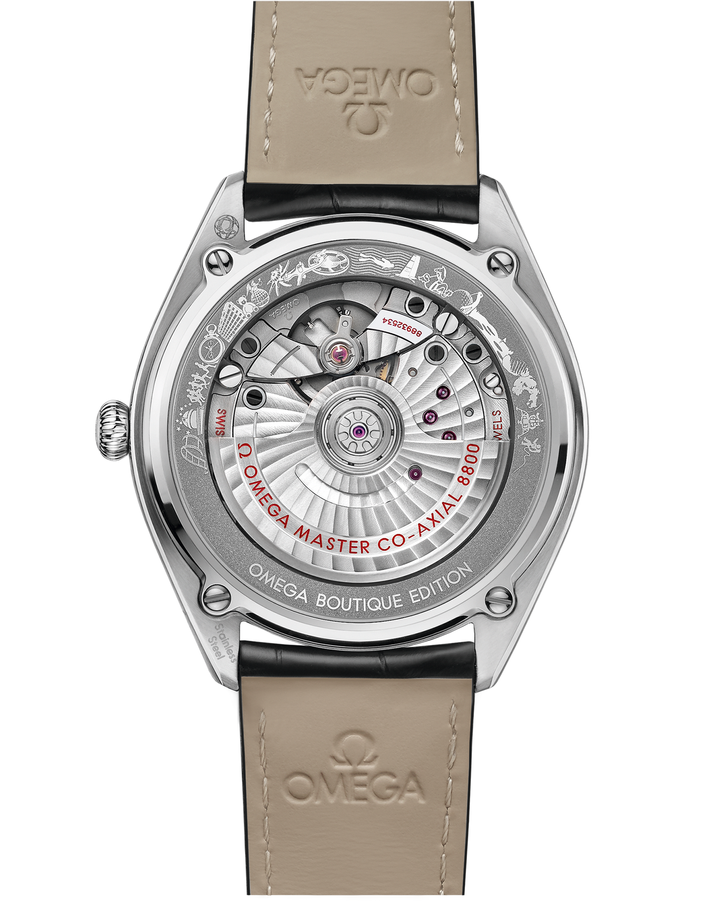 Seamaster Boutique Editions 39.5 mm, steel on leather strap