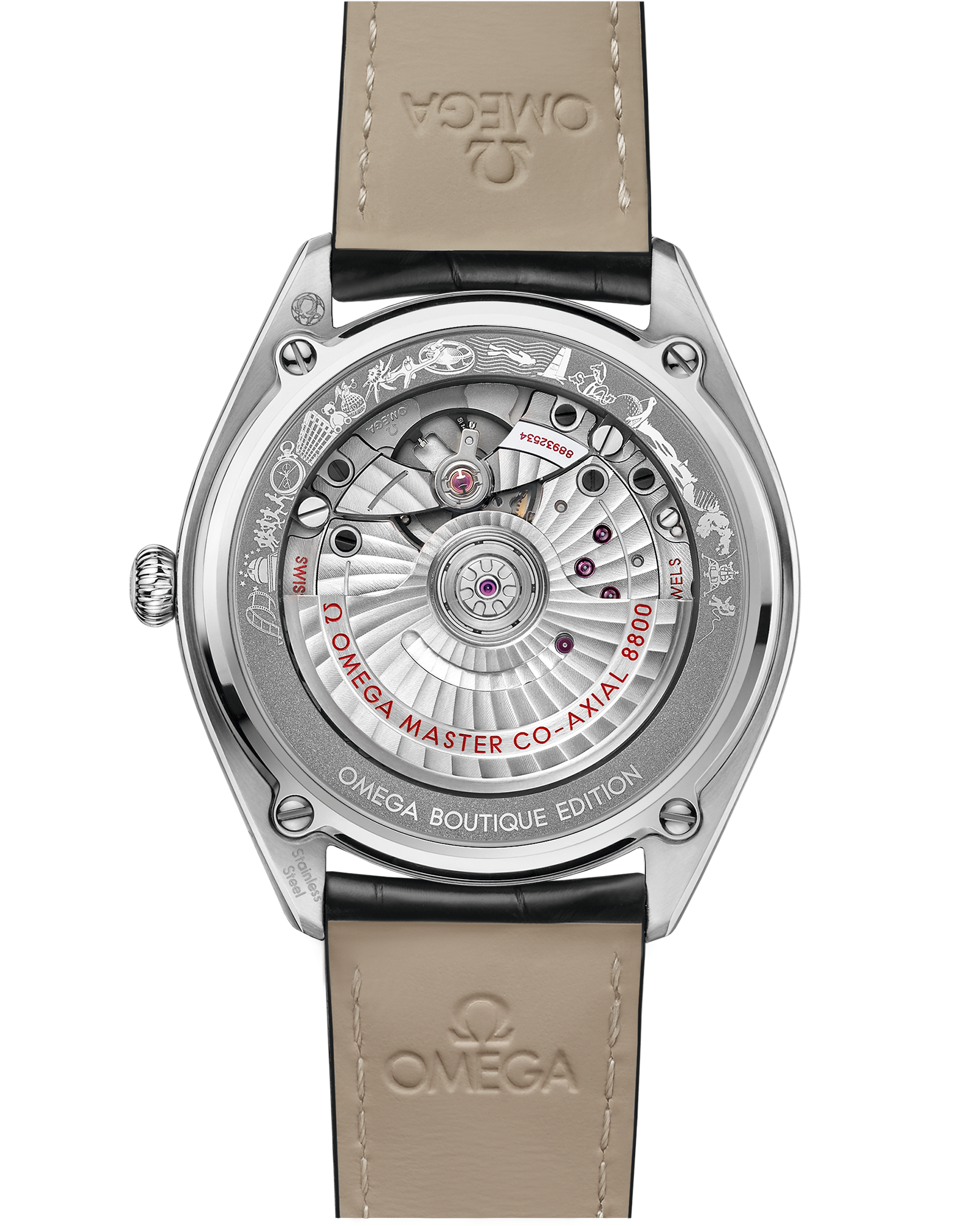 Seamaster Boutique Editions 39.5 mm, steel on leather strap