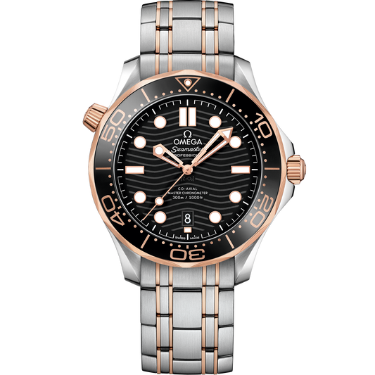 Seamaster Diver 300M 42 mm, steel ‑ Sedna™ gold on steel ‑ Sedna™ gold