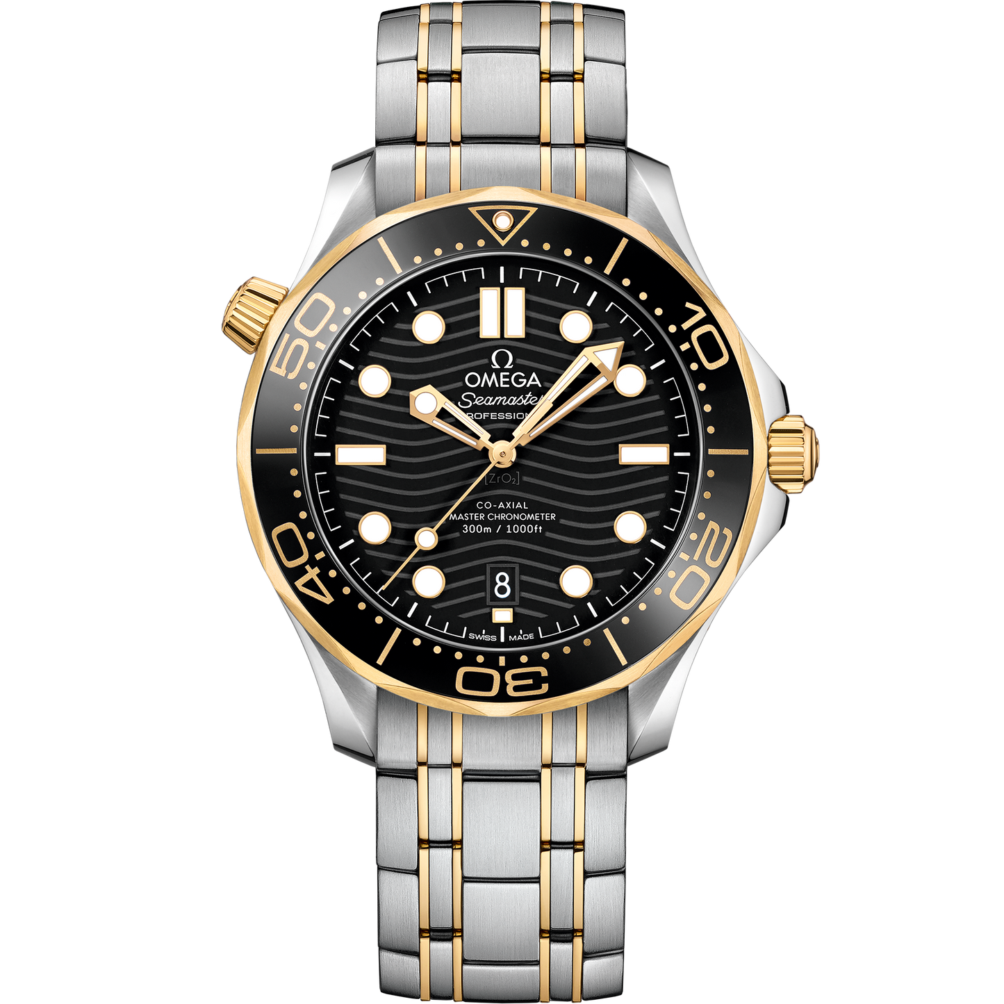 Seamaster Diver 300M 42 mm, steel ‑ yellow gold on steel ‑ yellow gold