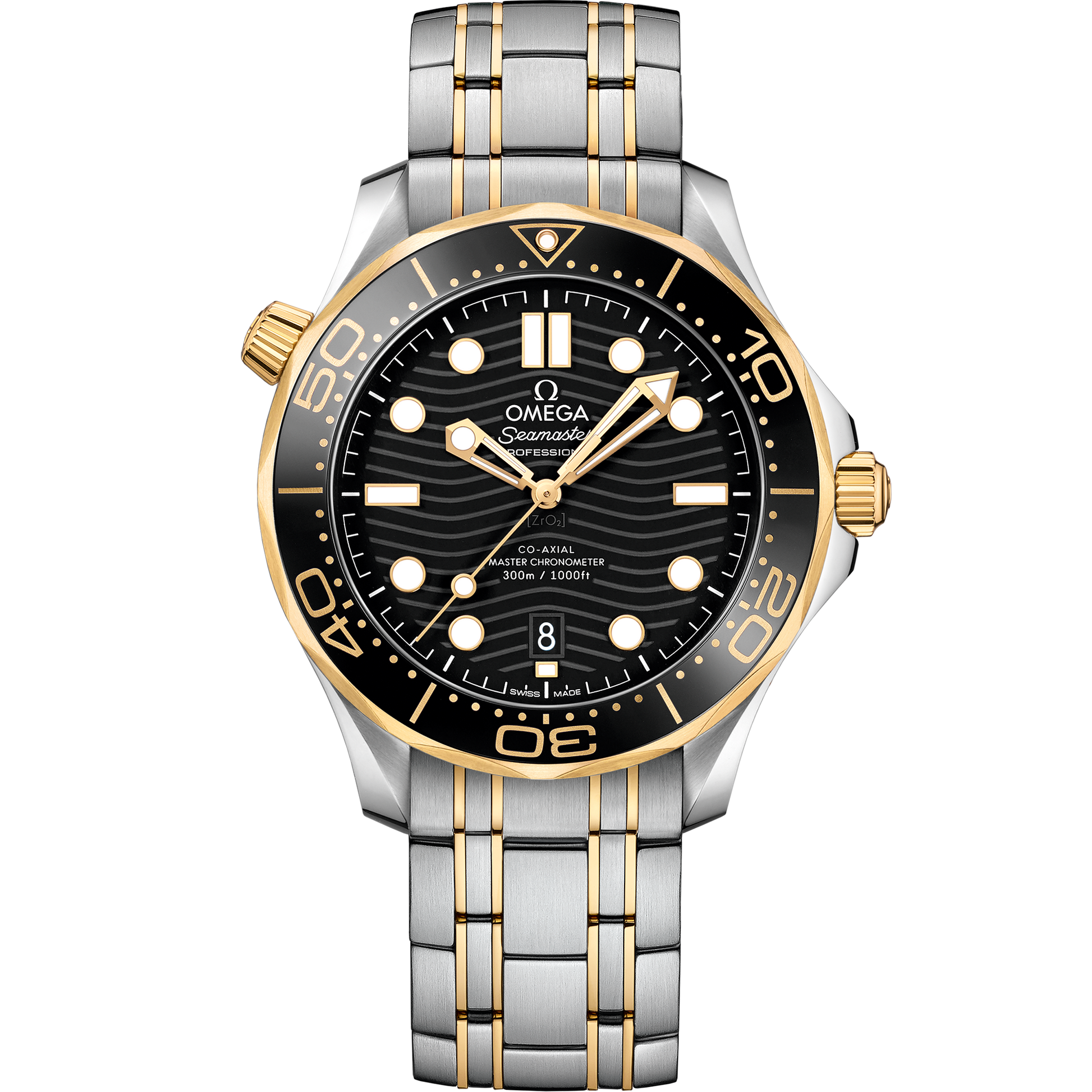 Seamaster Diver 300M 42 mm, steel ‑ yellow gold on steel ‑ yellow gold