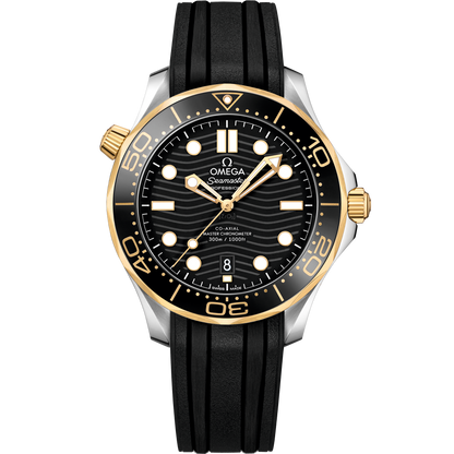 Seamaster Diver 300M 42 mm, steel ‑ yellow gold on rubber strap