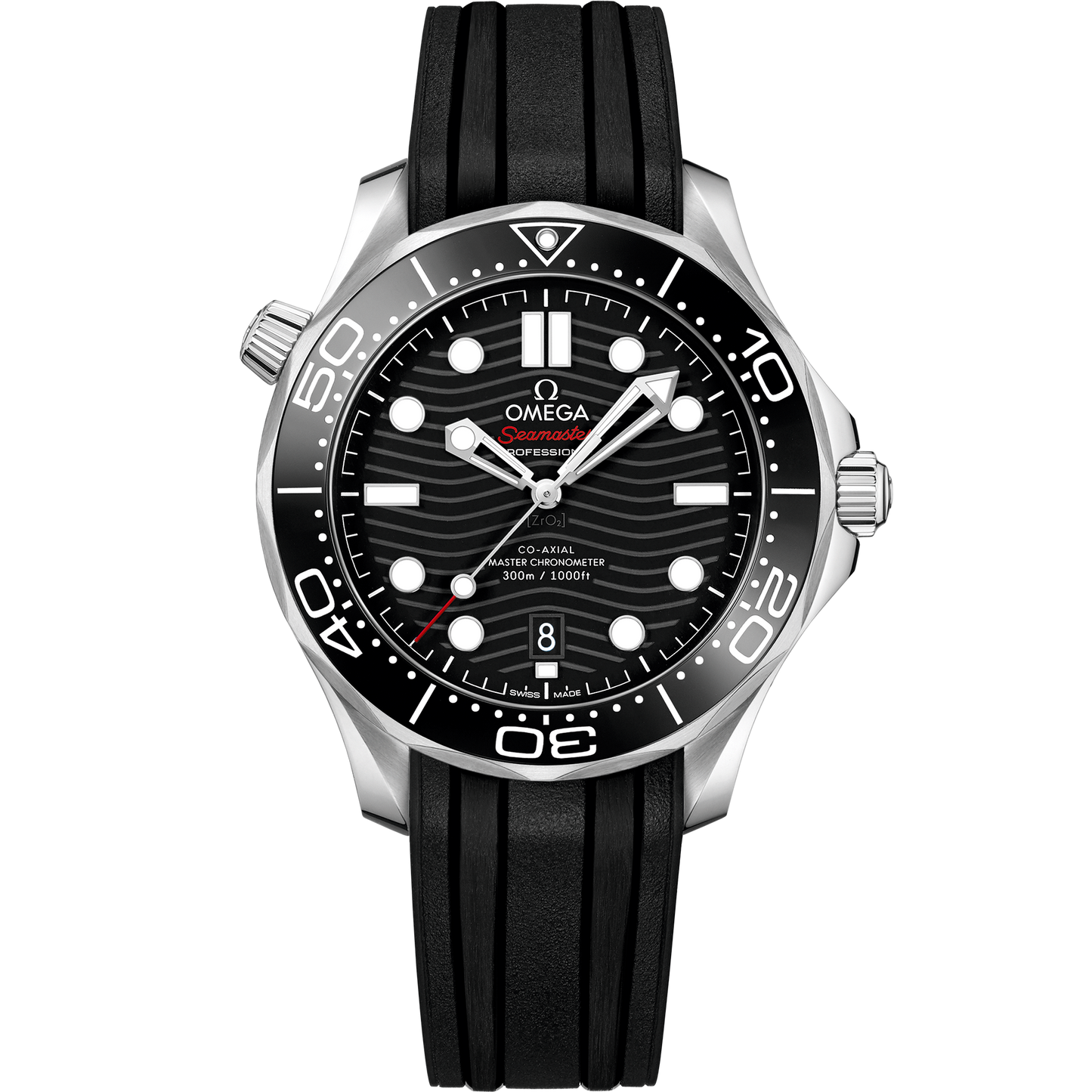 Seamaster Diver 300M 42 mm, steel on rubber strap