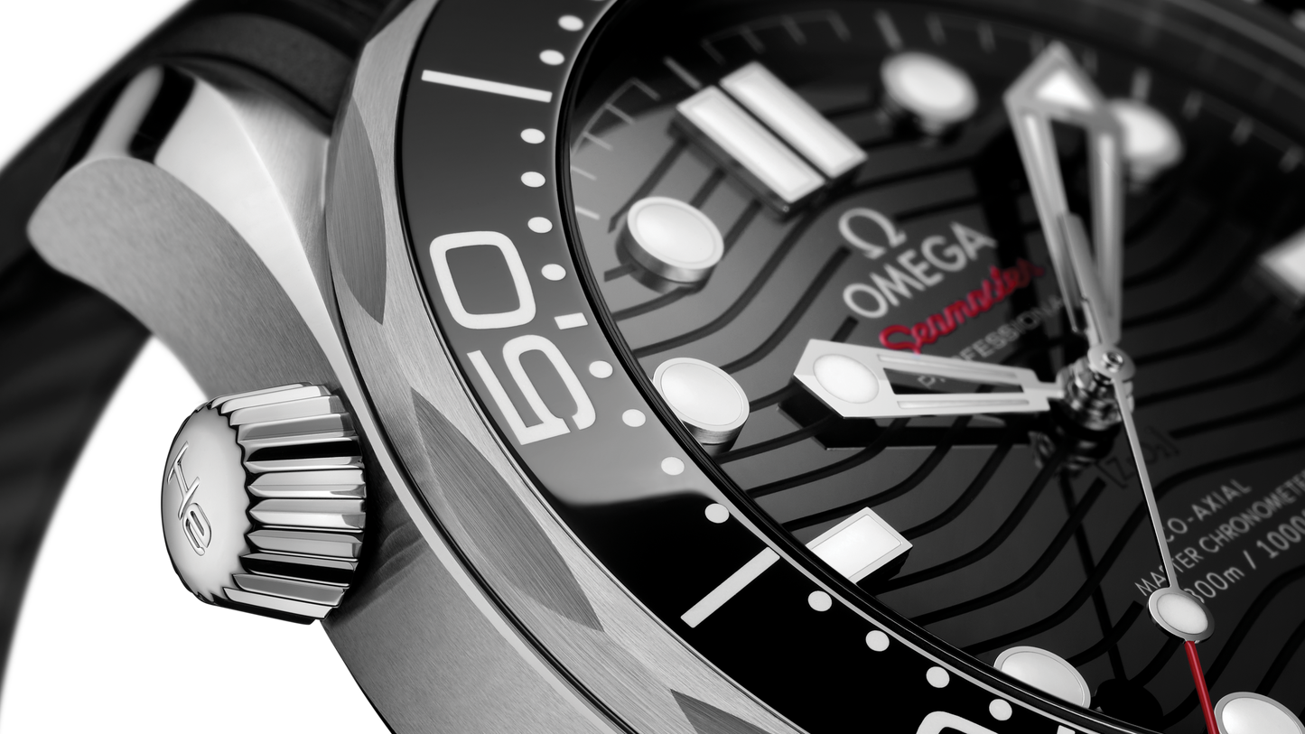 Seamaster Diver 300M 42 mm, steel on rubber strap