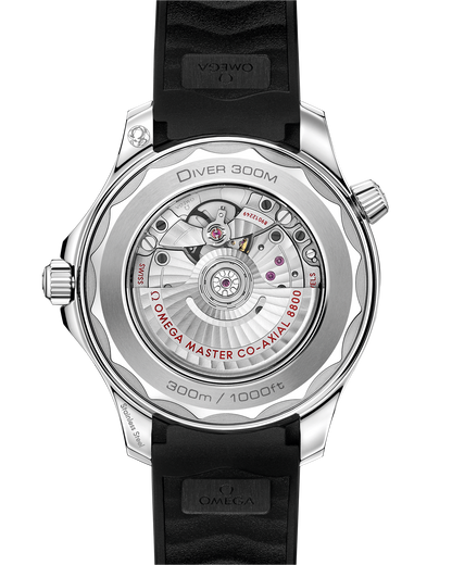 Seamaster Diver 300M 42 mm, steel on rubber strap